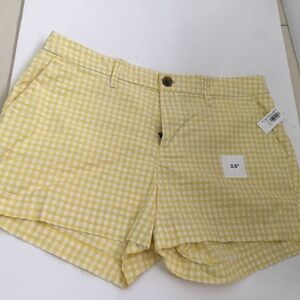 Old Navy Yellow Gingham Women's Shorts
